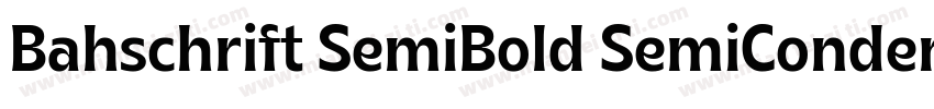 Bahschrift SemiBold SemiConden字体转换
